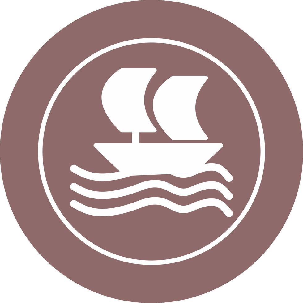 icono de vector de barco