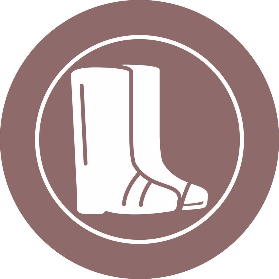 icono de vector de botas de jardinería