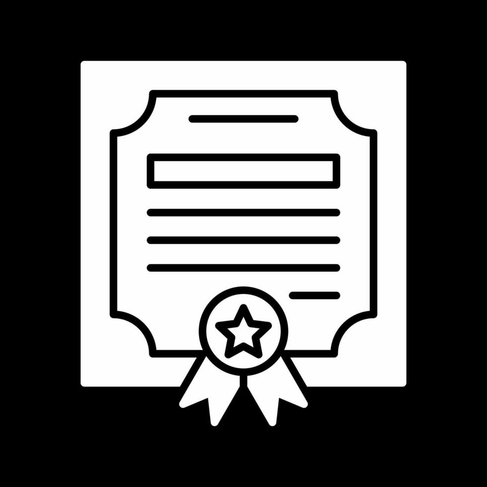 icono de vector de certificado