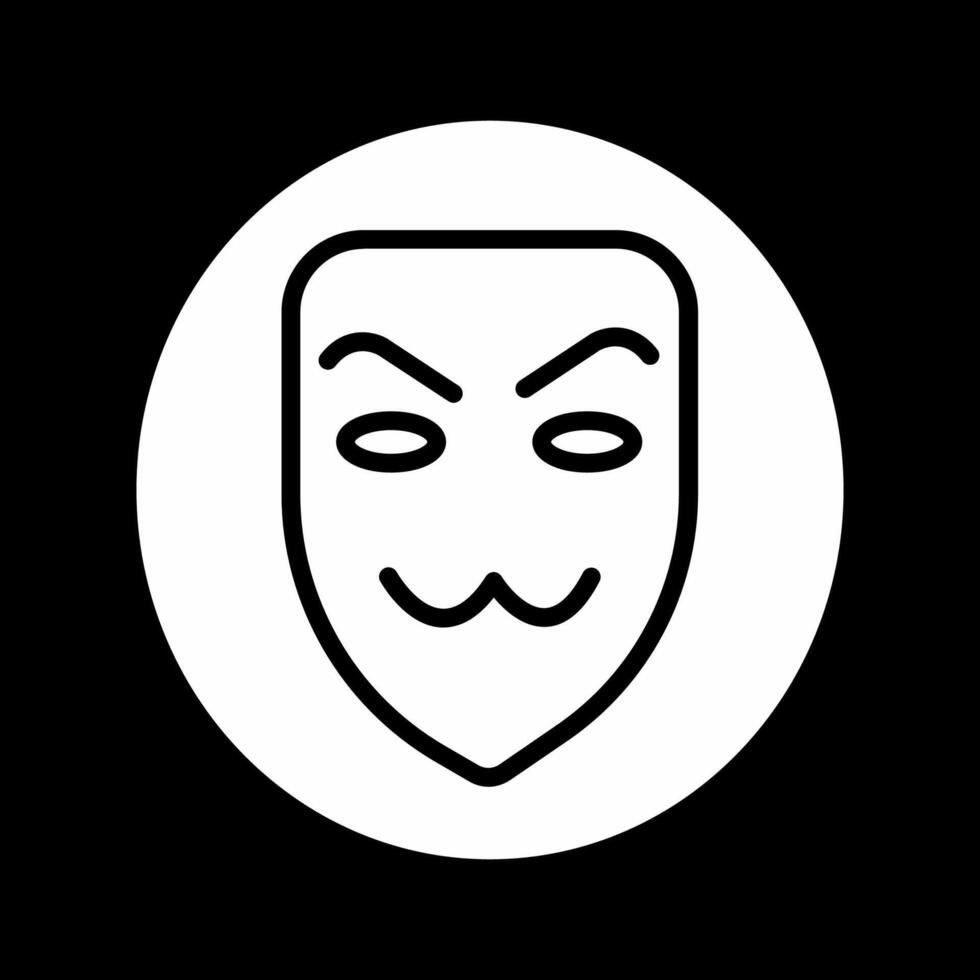 icono de vector de máscara de hacker