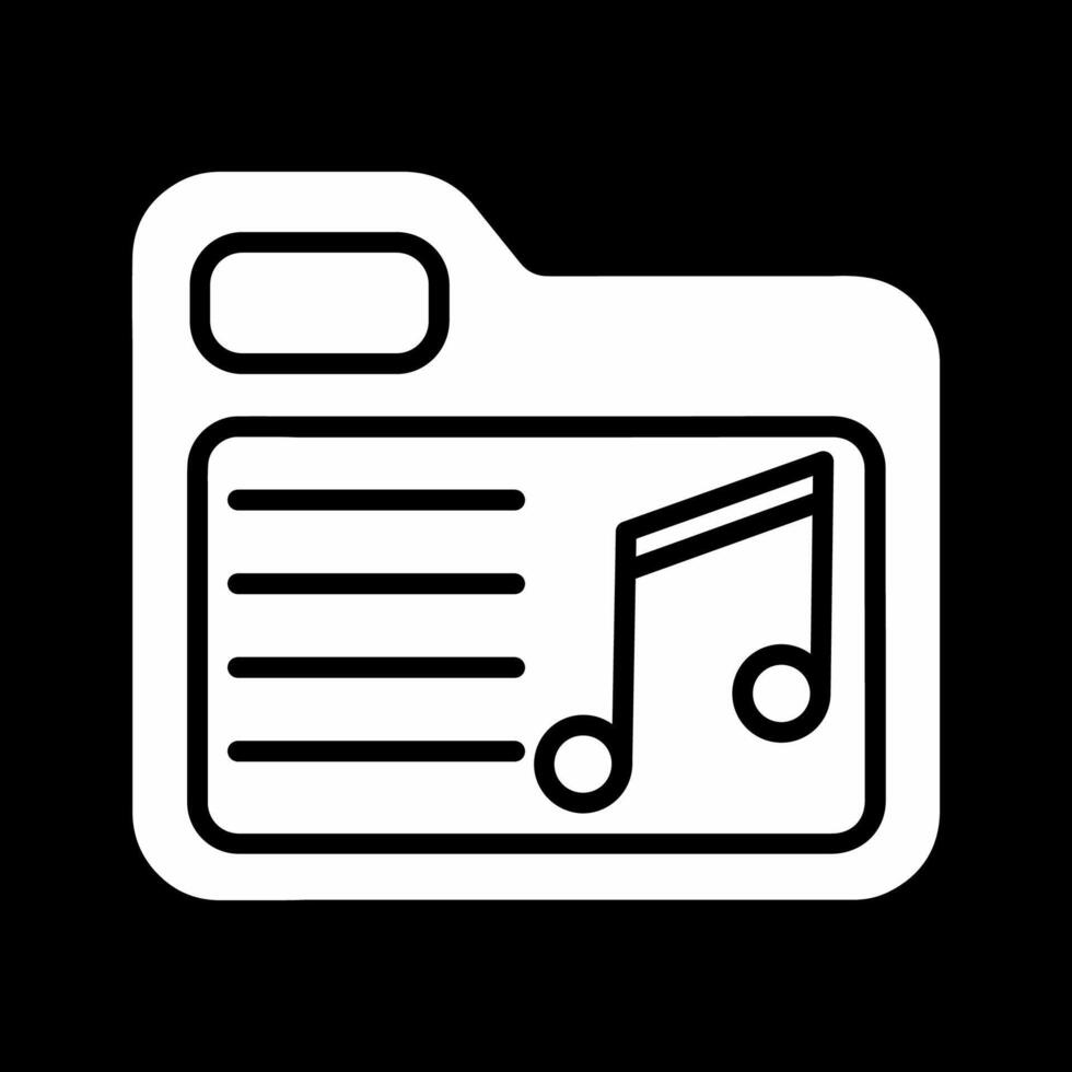 música carpeta vector icono