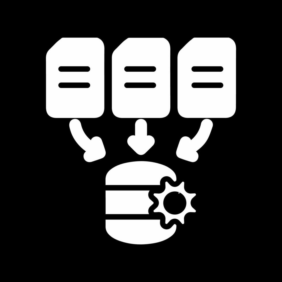 icono de vector de procesamiento de datos