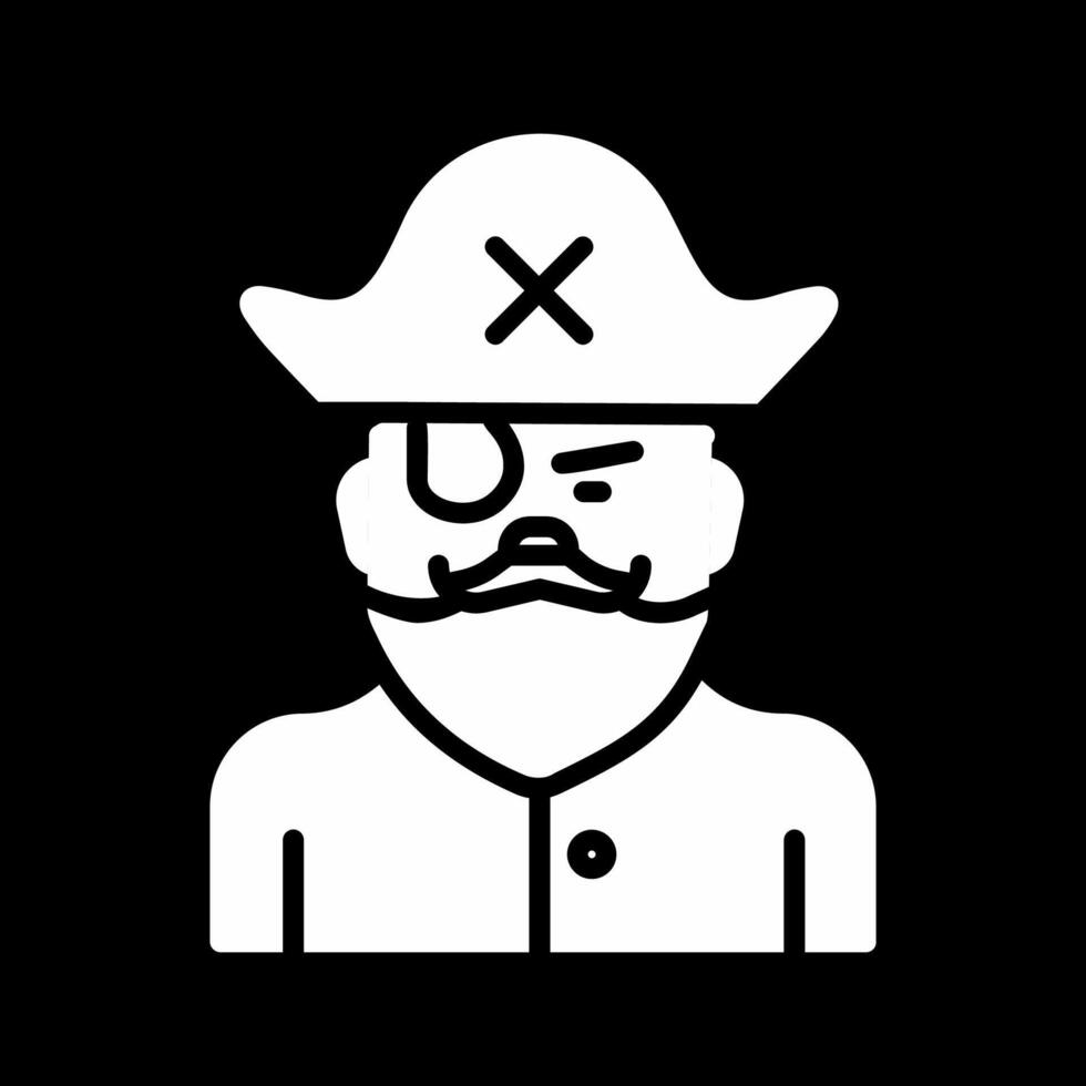 icono de vector de pirata masculino