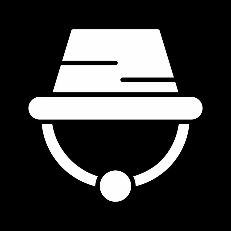 icono de vector de sombrero de camping