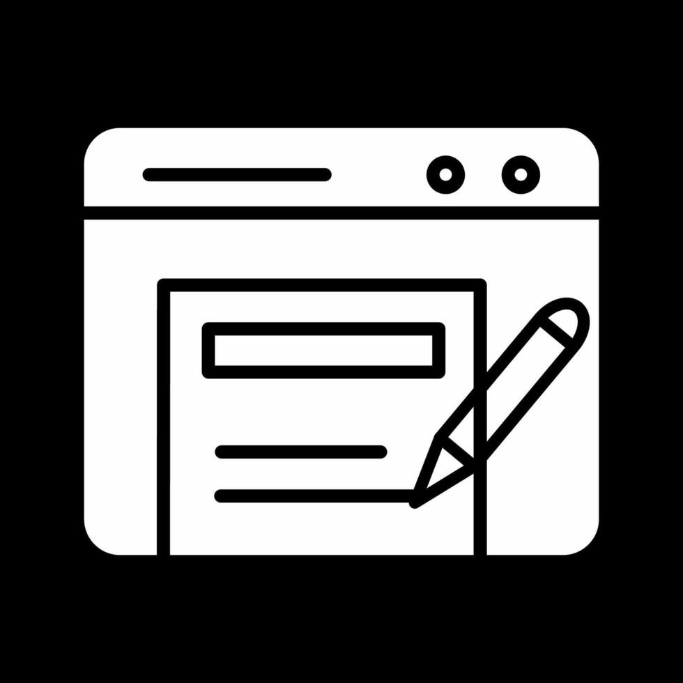 Blog Template Vector Icon