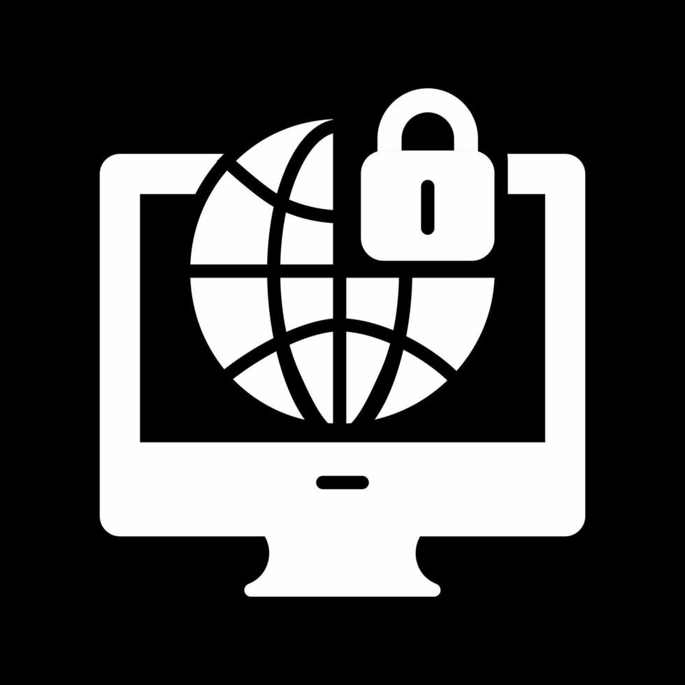 icono de vector de seguridad de internet