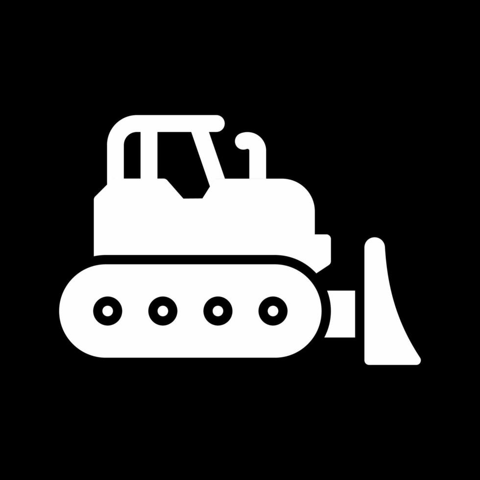 Bulldozer Vector Icon