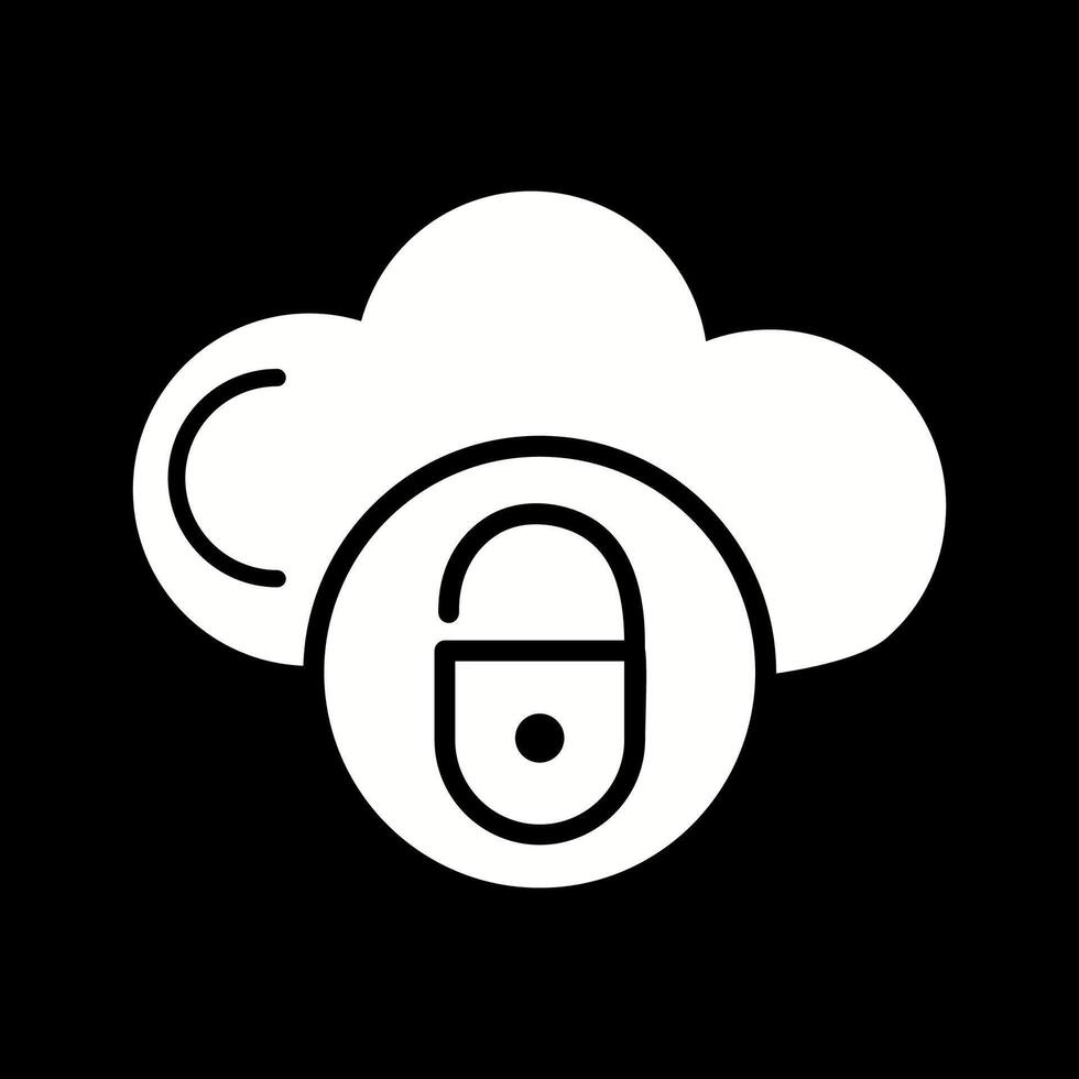 icono de vector de nube segura