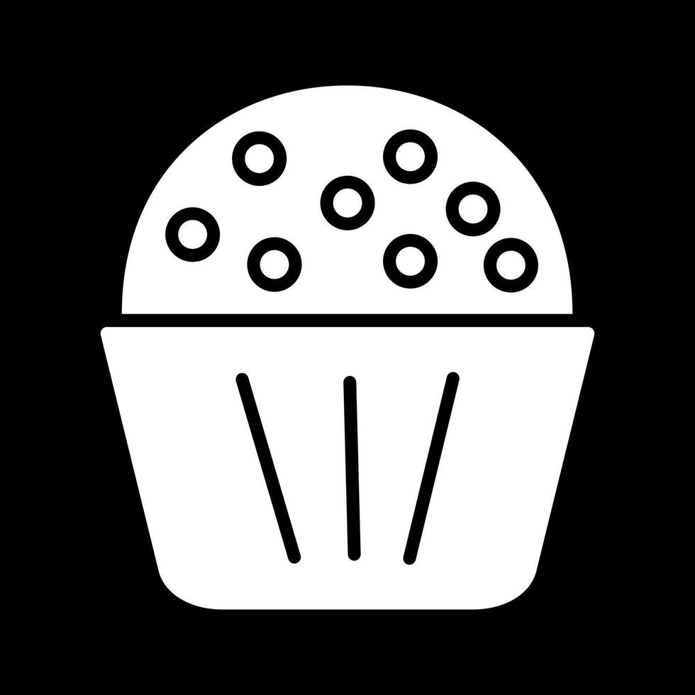 icono de vector de muffin de chocolate