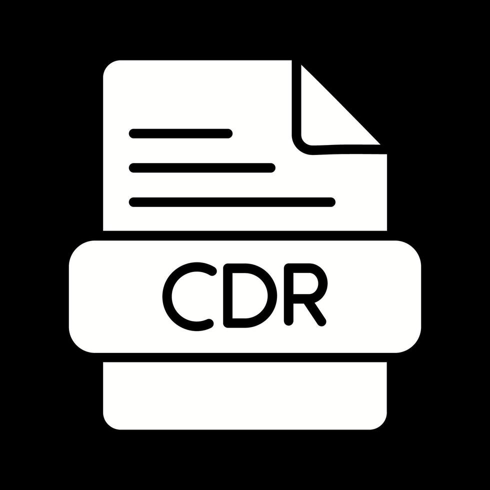 icono de vector de cdr