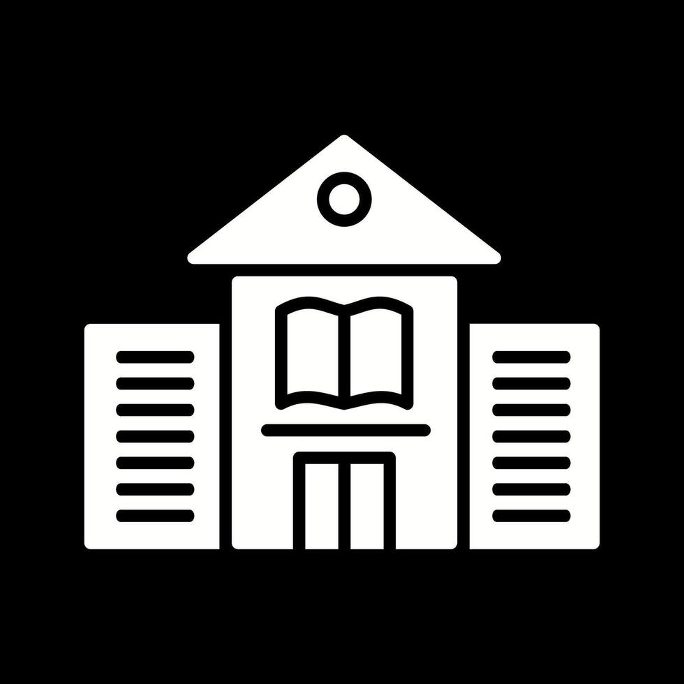 icono de vector de edificio de biblioteca