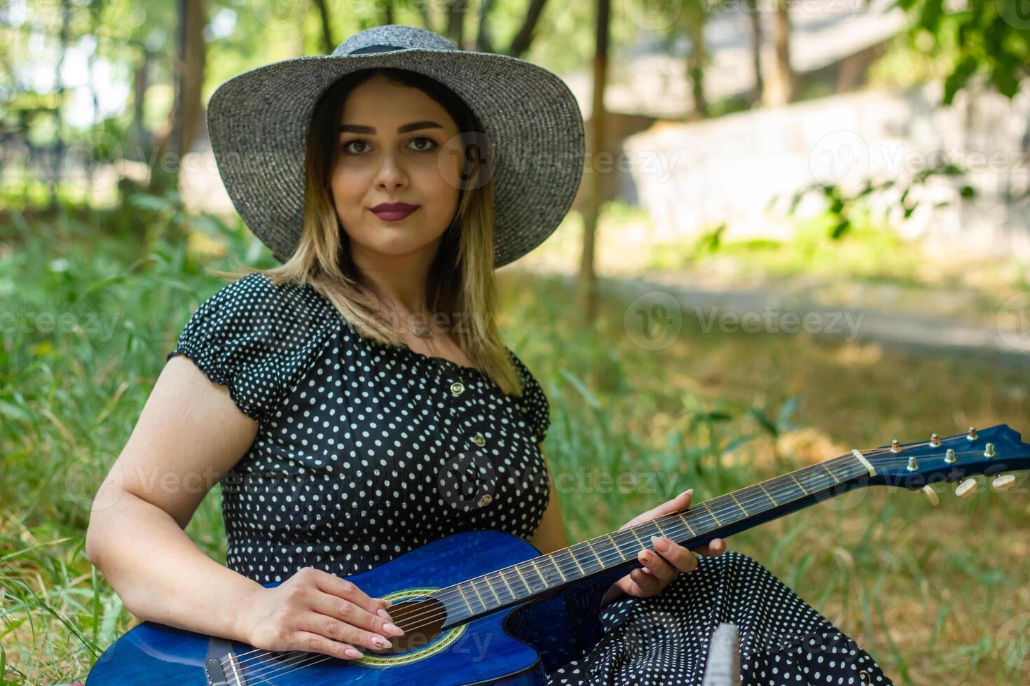 pretty young woman in the nature, woman in summer day photo