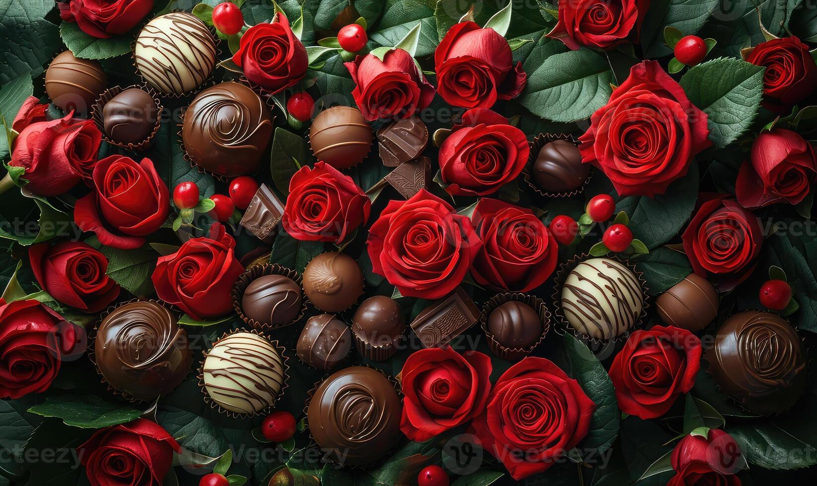 Charming Bouquet of Roses with Chocolate Charming Bouquet of Roses with Chocolate