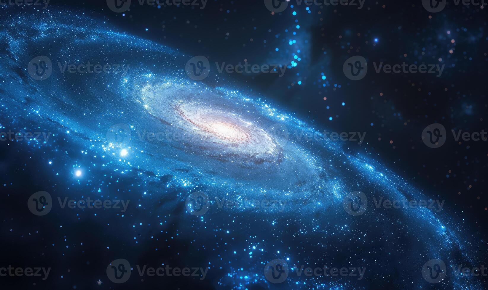 ai generado el espiral galaxia es mostrado en esta imagen foto