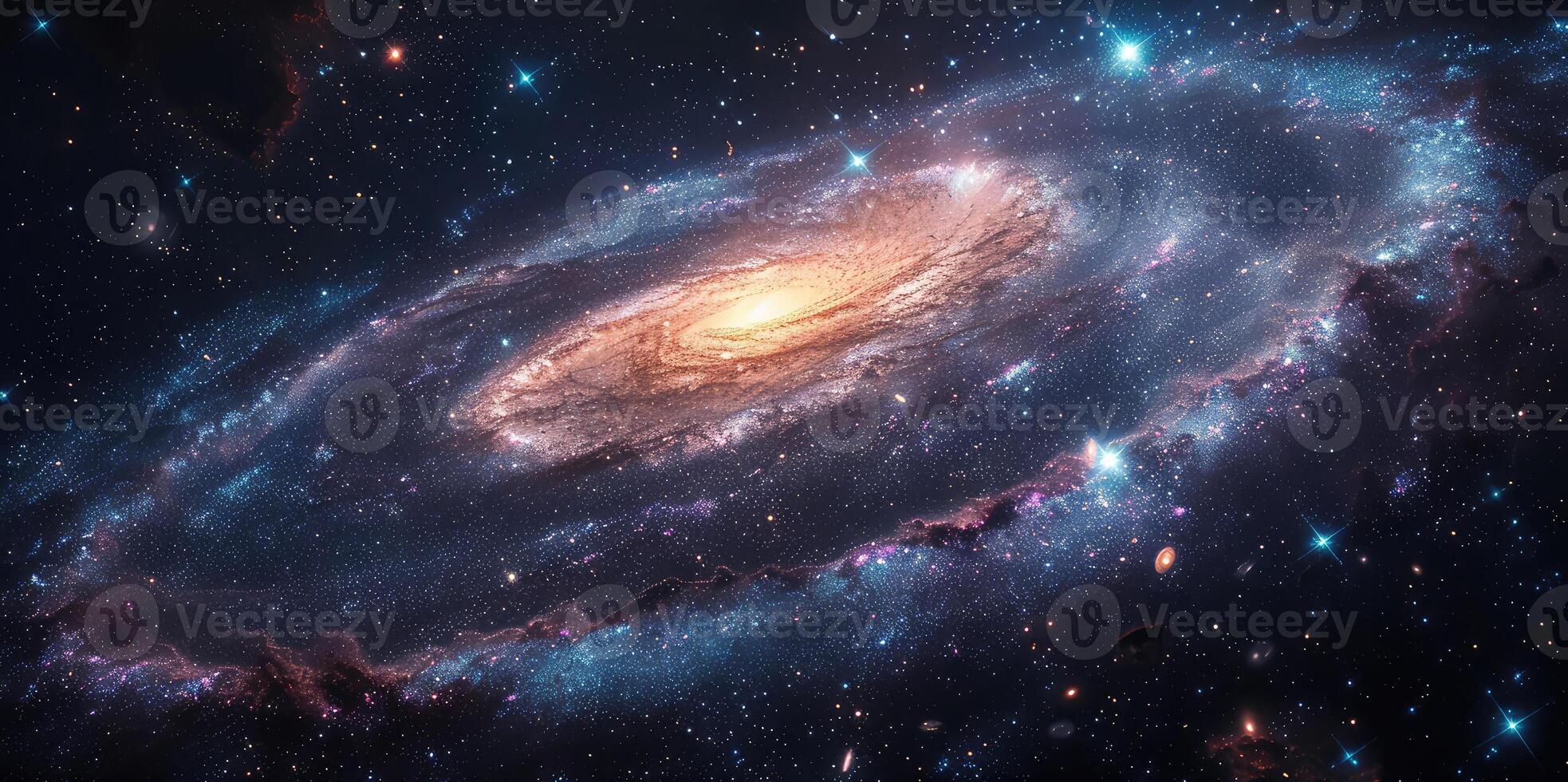 ai generado el espiral galaxia es mostrado en esta imagen foto