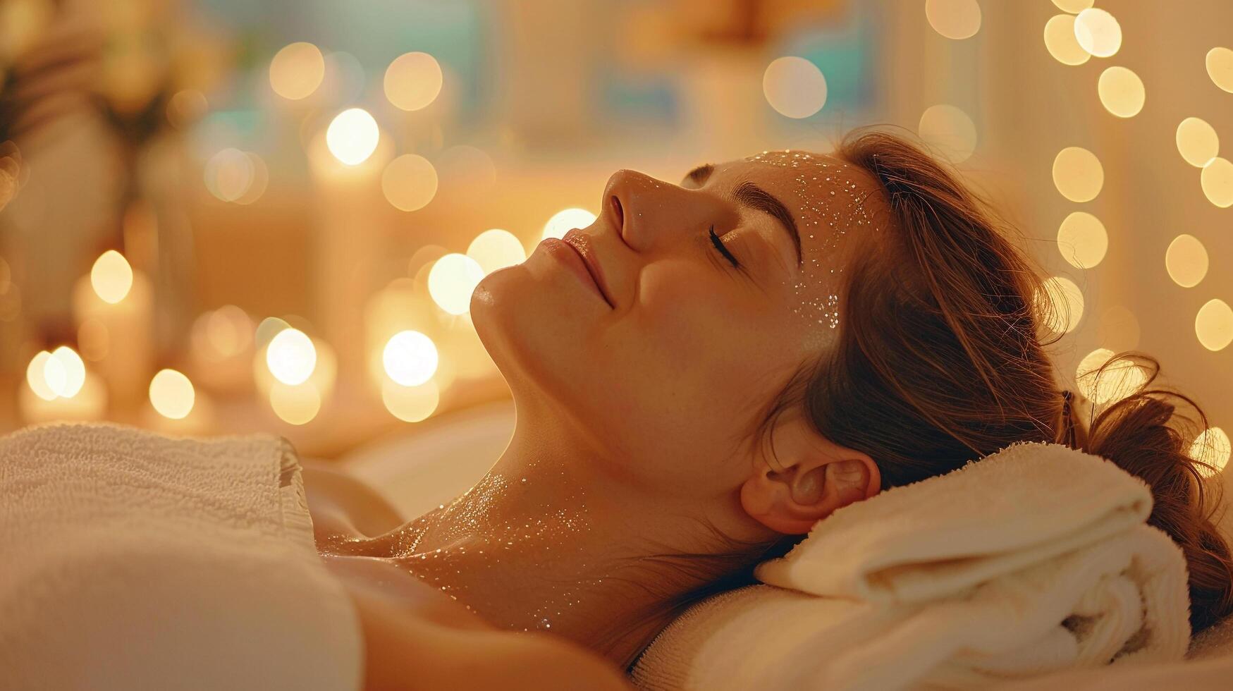 AI generated A woman enjoying a relaxing massage at a spa photo