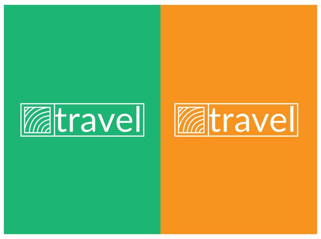 Travel agent logo design. vector