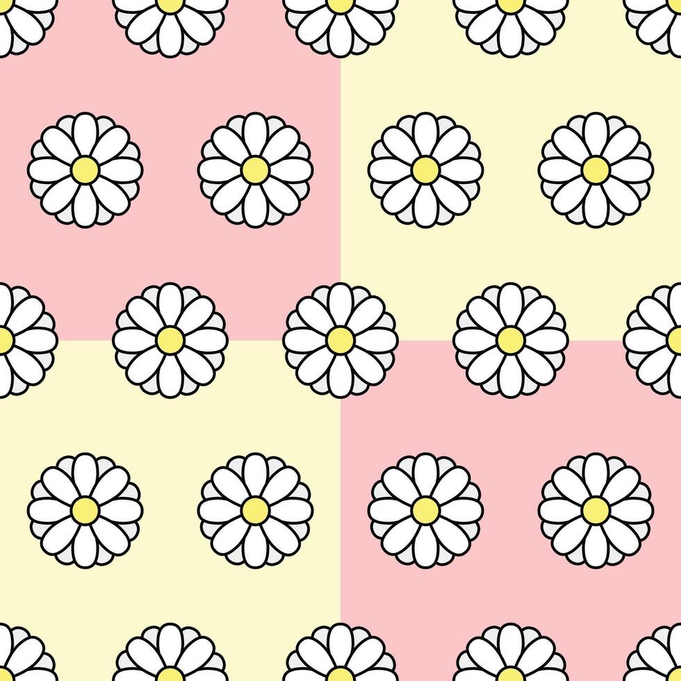 Illustration of white flower on orange and yellow color background vector