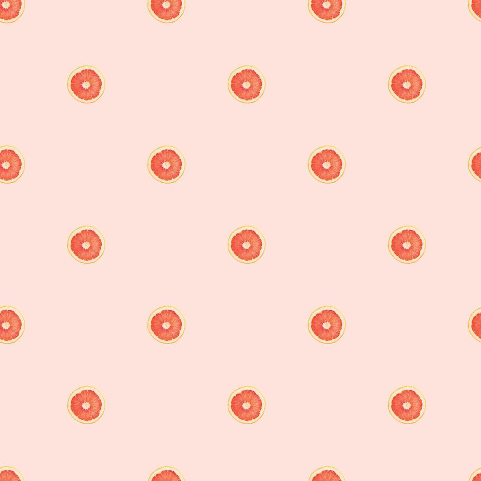 Grapefruit Seamless Pattern Design vector