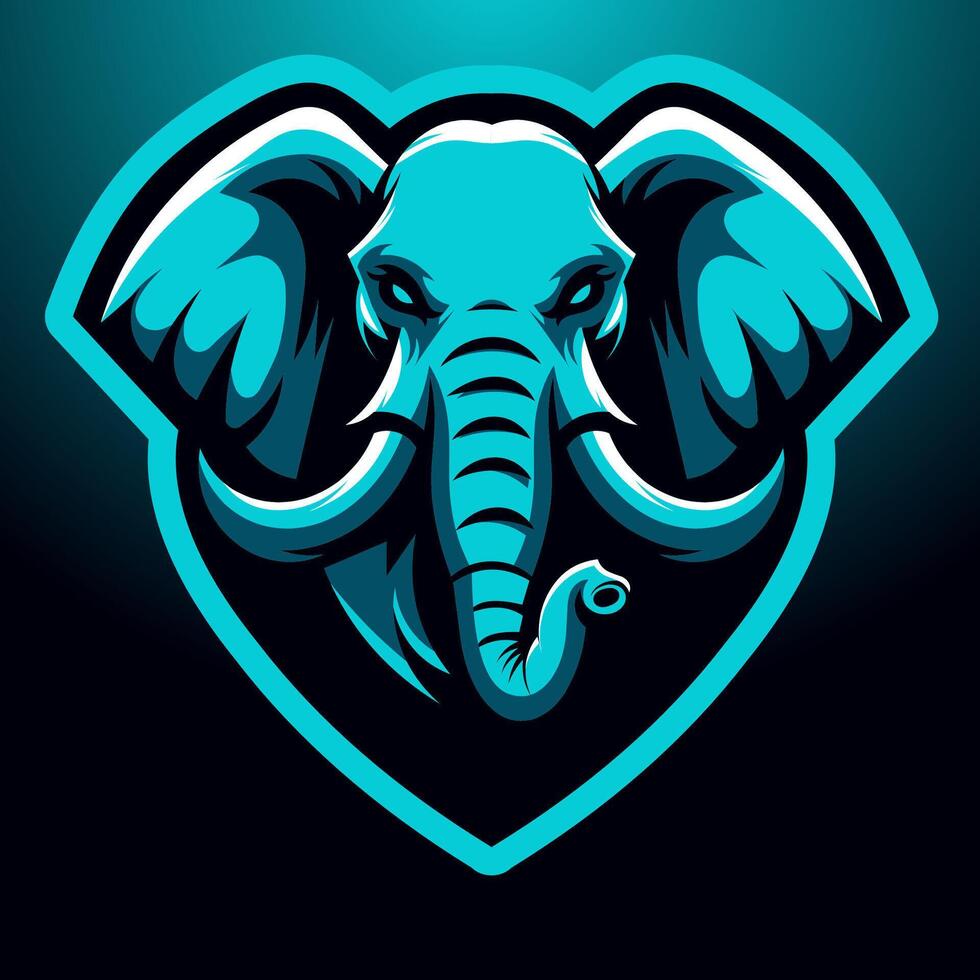 elefante mascota logo deporte, diseño vector con moderno ilustración concepto estilo para insignia, muy adecuado para emblemas, equipo logotipos, equipo emblemas, y elefante zoo emblemas