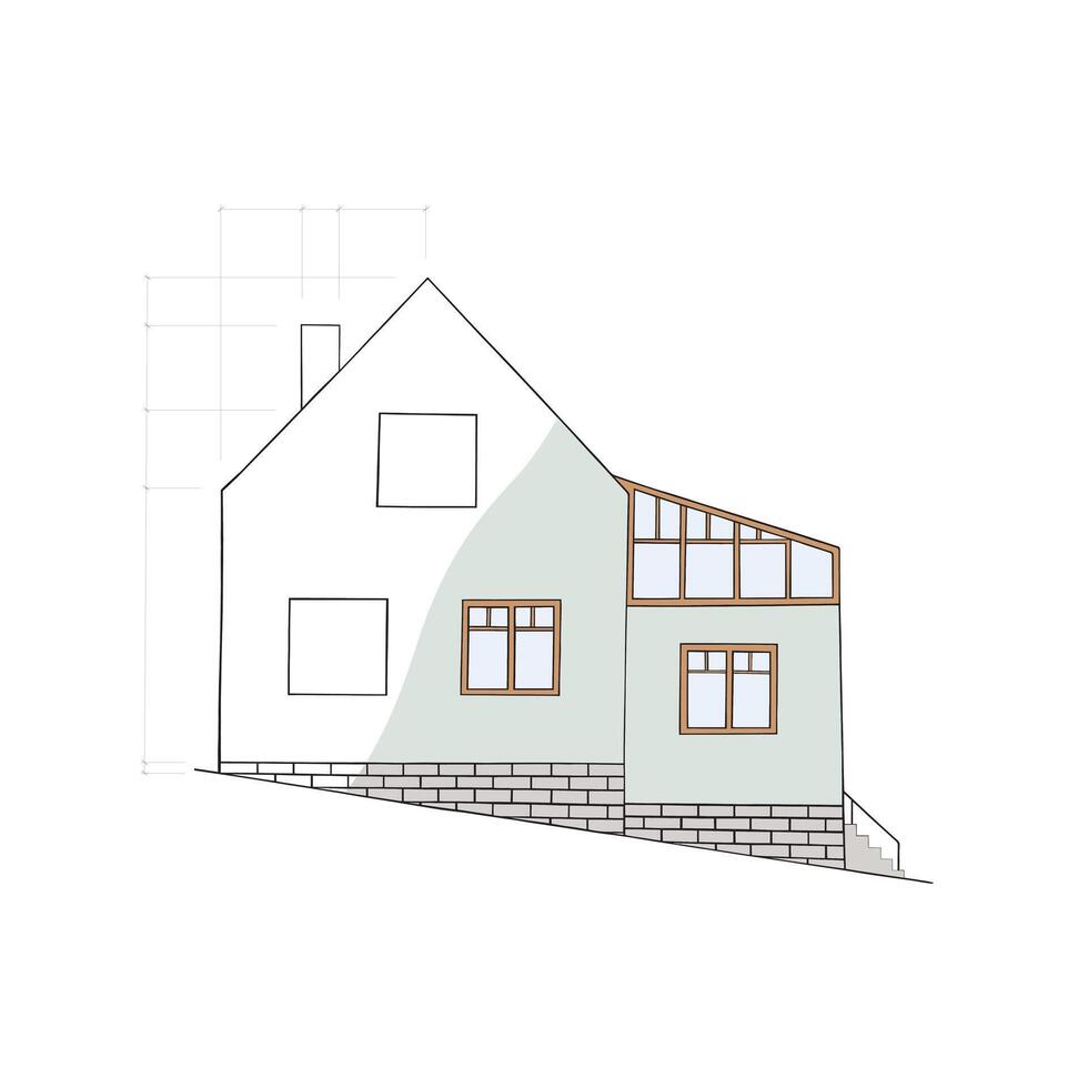 house under construction vector
