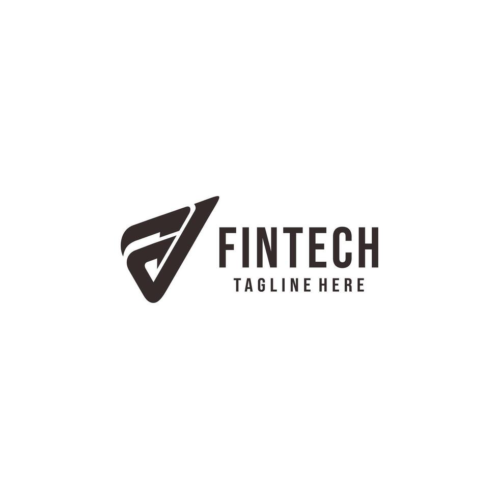 LETTER F TECHNOLOGY - LOGO DESIGN TEMPLATE vector