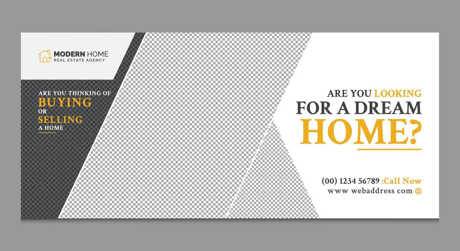 Real Estate Outdoor Billboard Banner Design V2 vector