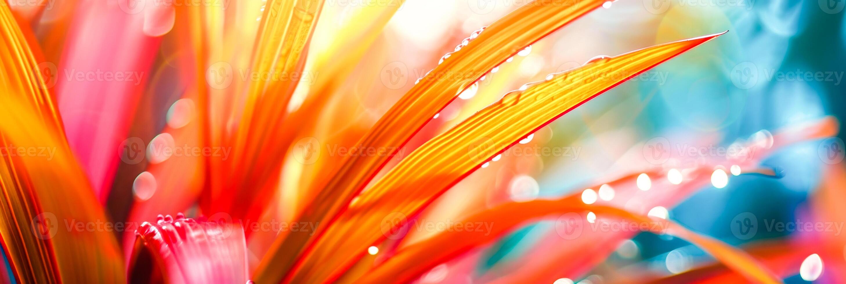 AI Generated  Orange petals with sparkling dew against a soft, bokeh background.nature-themed designs or wallpapers photo