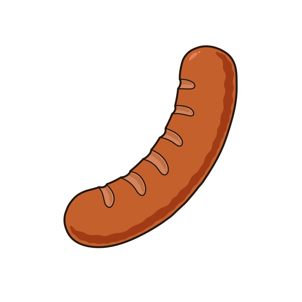 sausage cartoon vector illustration