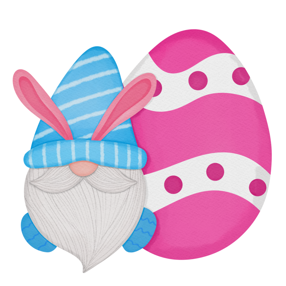 Gnome clipart with Easter eggs png