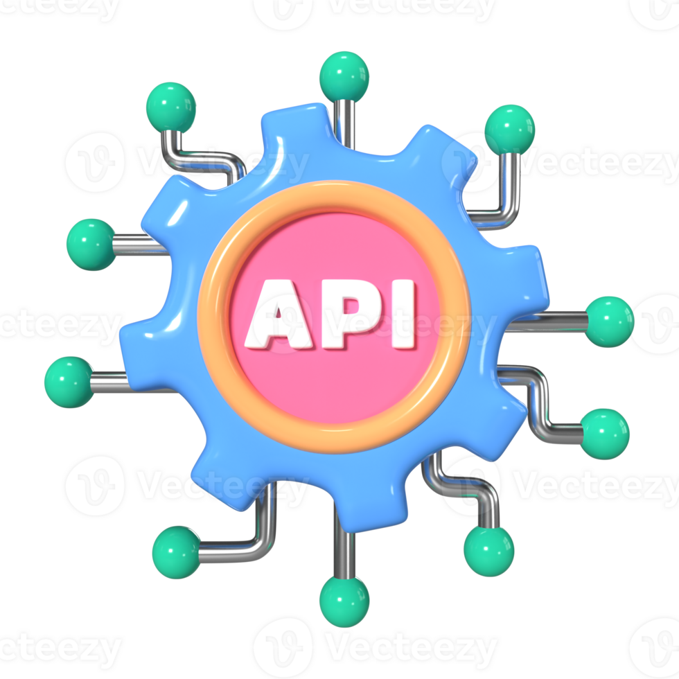 API 3D Illustration Icon png