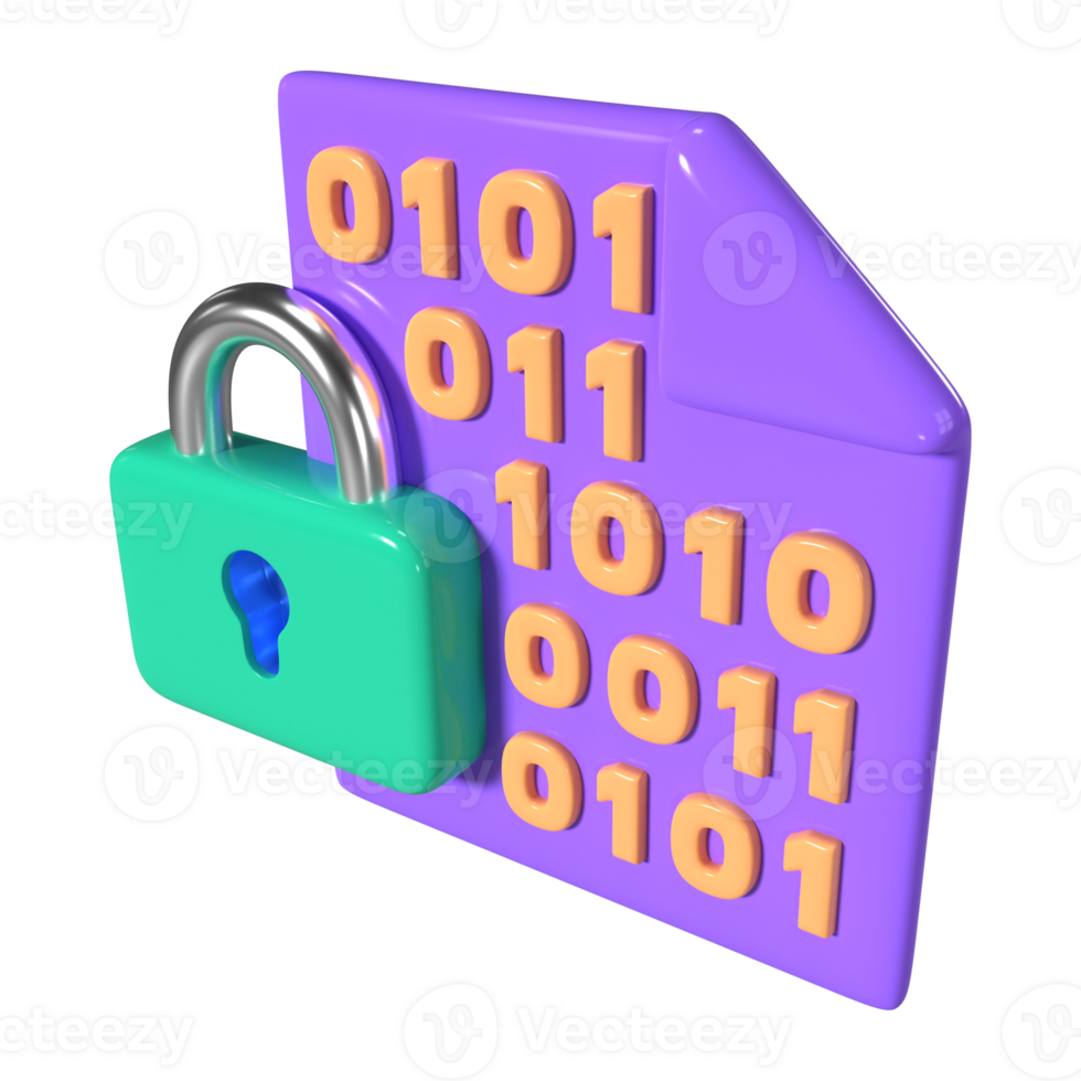 Encryption 3D Illustration Icon png