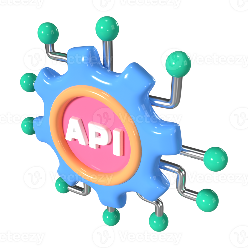 API 3D Illustration Icon png