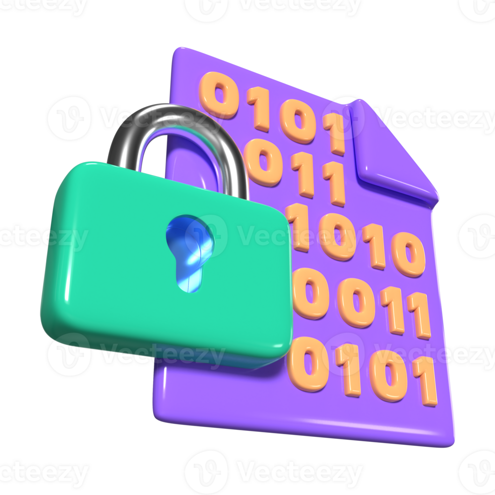 Encryption 3D Illustration Icon png