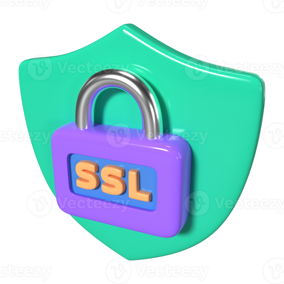 ssl 3d ilustração ícone png