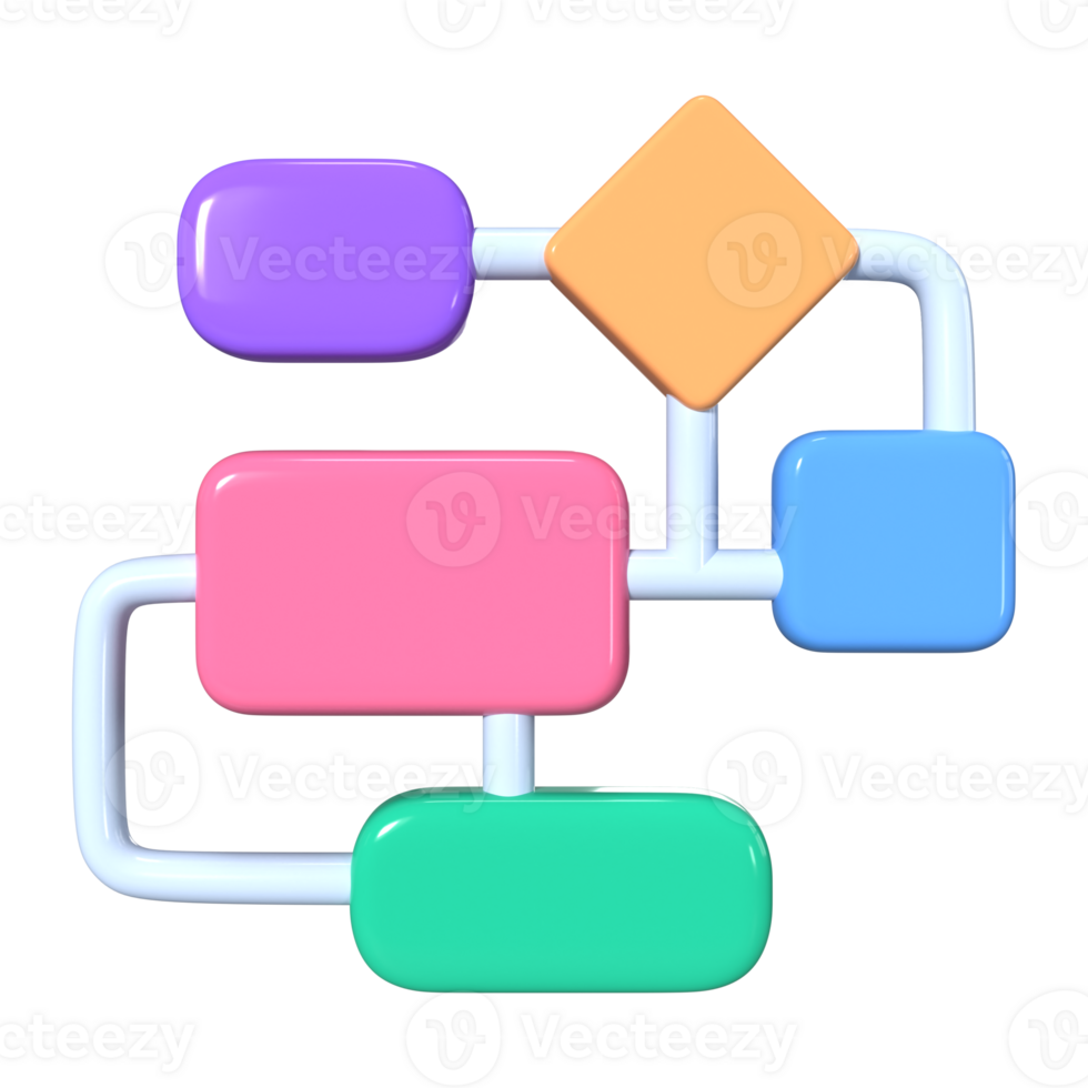 algorithme icône 3d illustration icône png