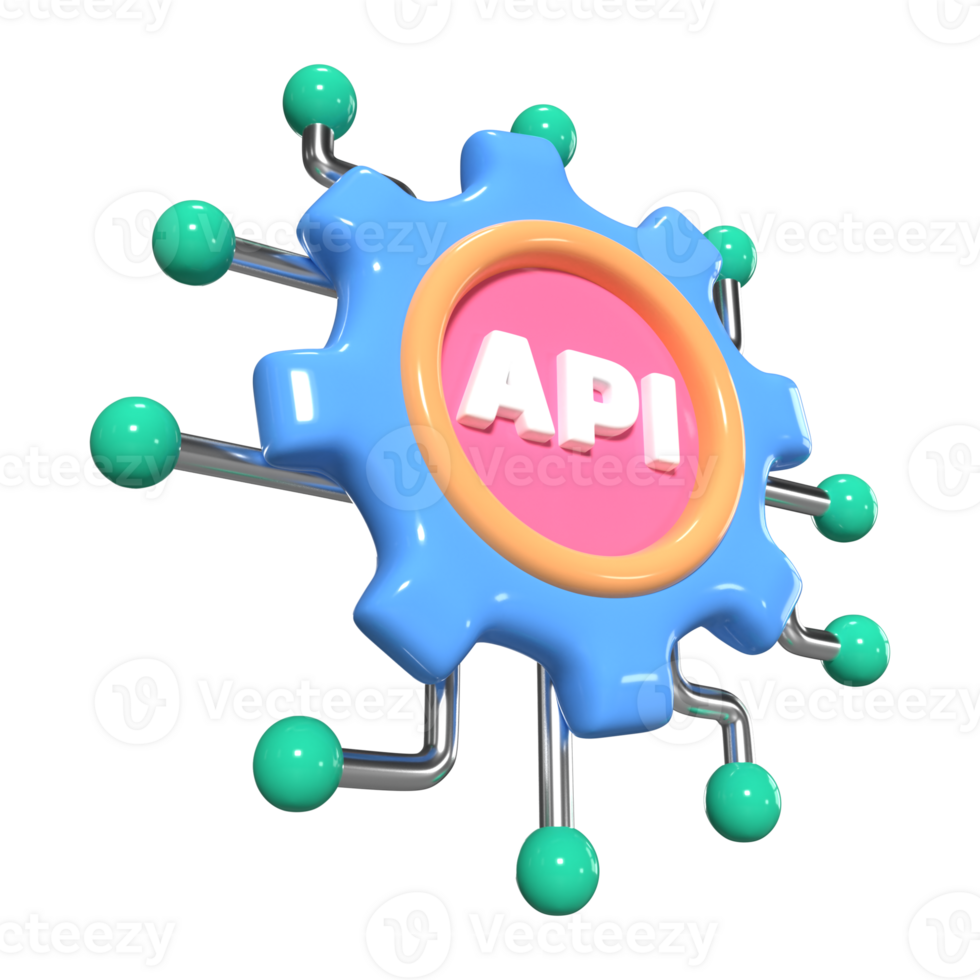 API 3D Illustration Icon png