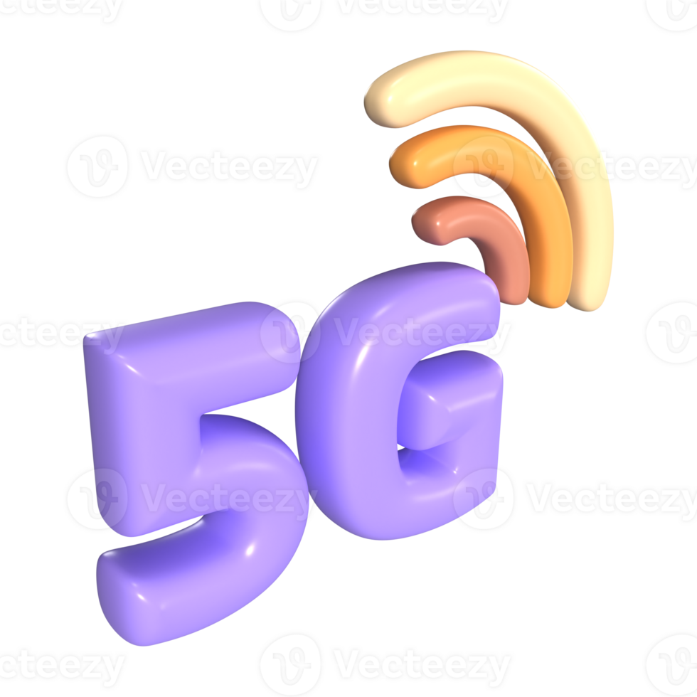 5G 3D Illustration Icon png