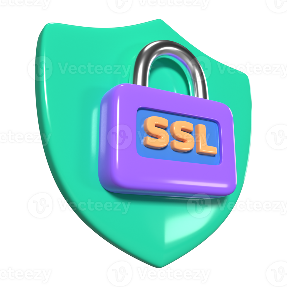 ssl 3d ilustração ícone png