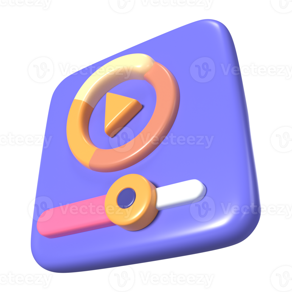 Video Buffering 3D Illustration Icon png