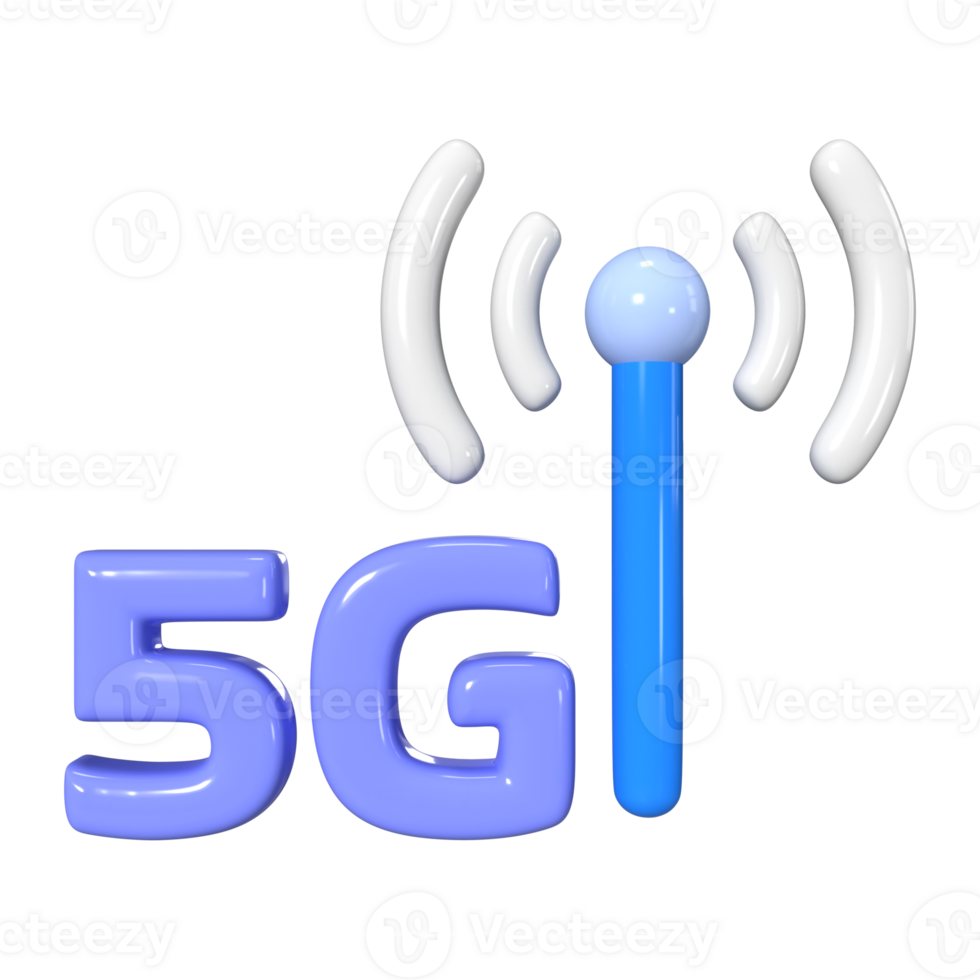 5G 3D Illustration Icon png
