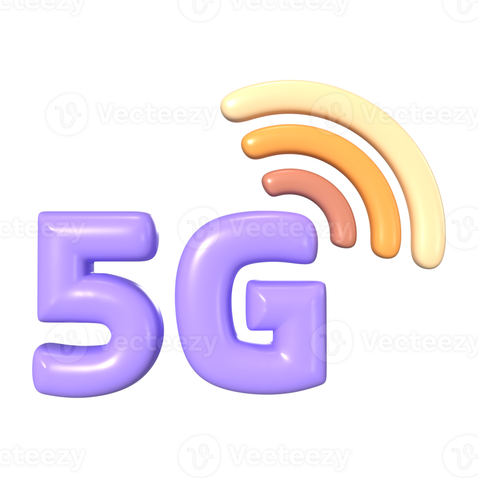 5G 3D Illustration Icon png
