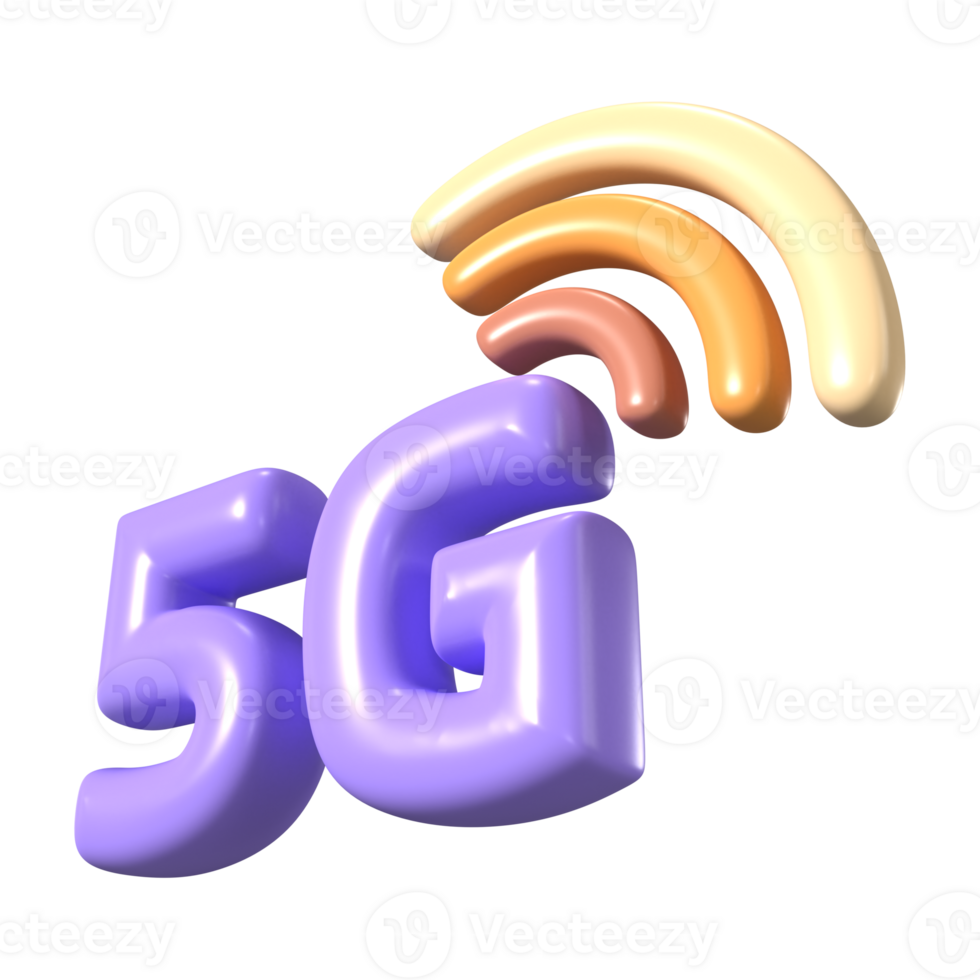 5G 3D Illustration Icon png