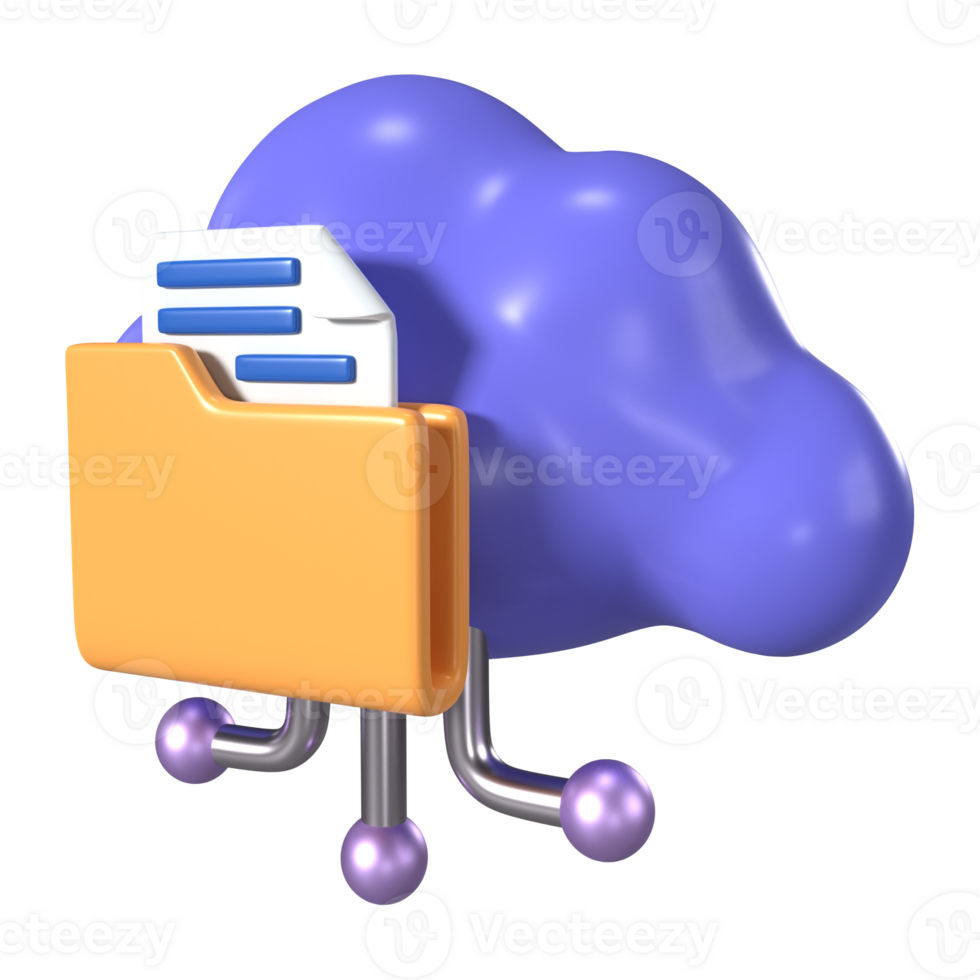 moln lagring 3d illustration ikon png