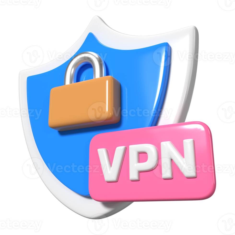 VPN 3D Illustration Icon png