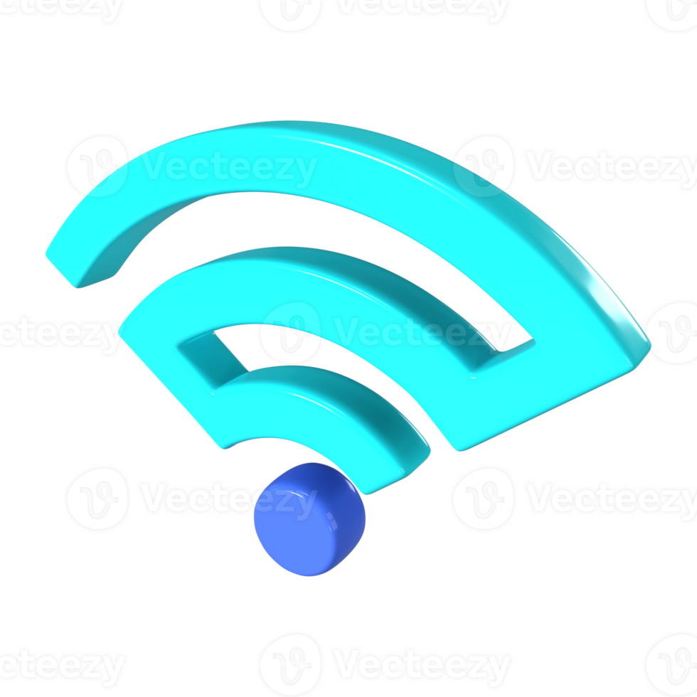 WiFi Connected 3D Illustration Icon png