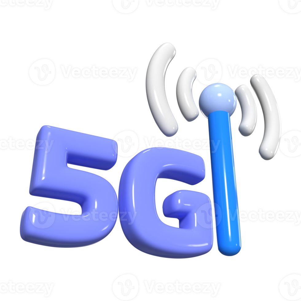 5G 3D Illustration Icon png