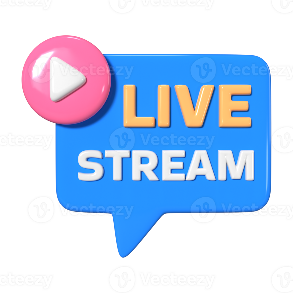 Live Streaming 3D Illustration Icon png