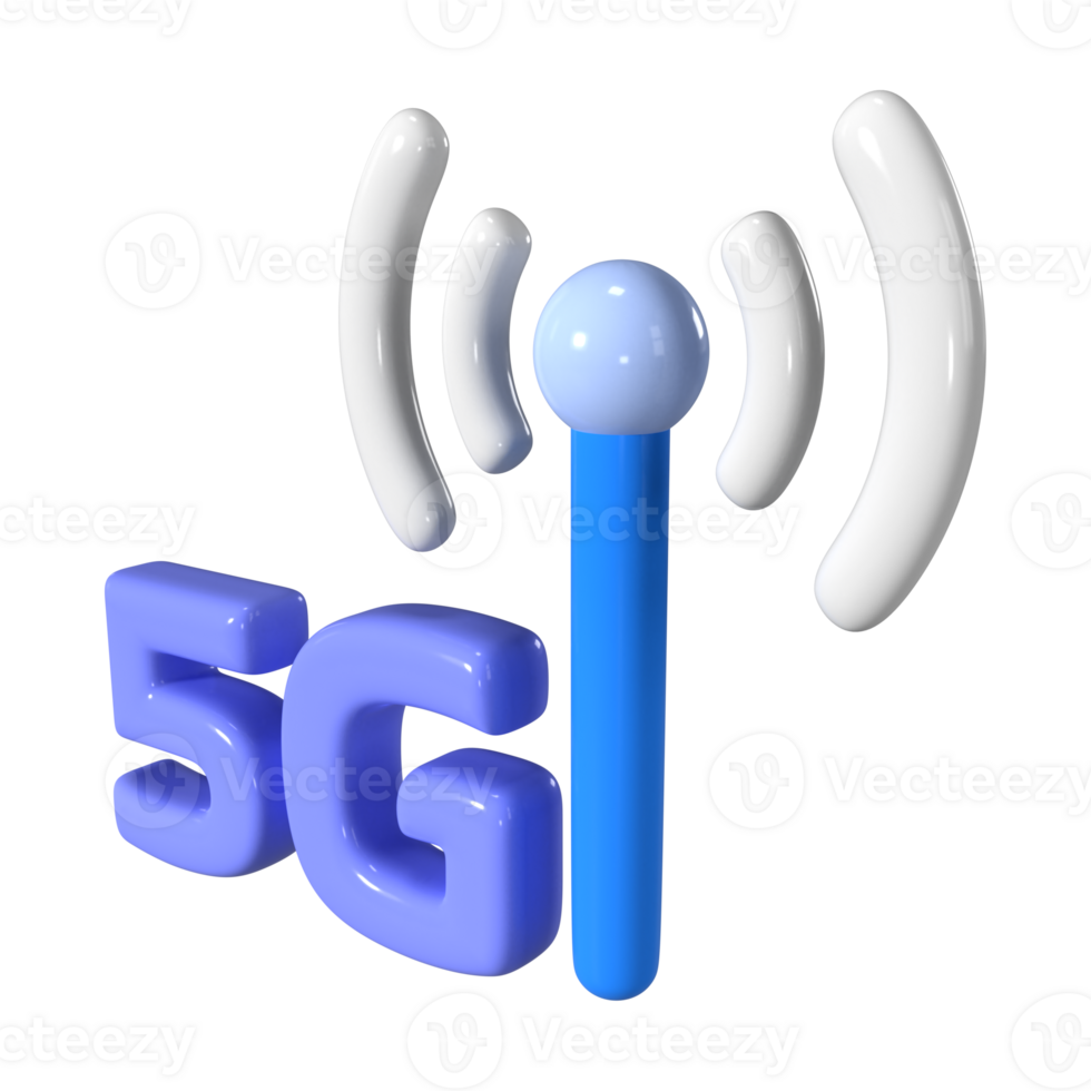5G 3D Illustration Icon png