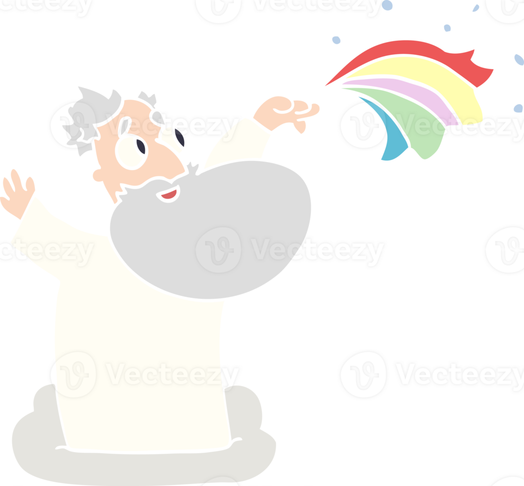 cartoon doodle god on cloud png